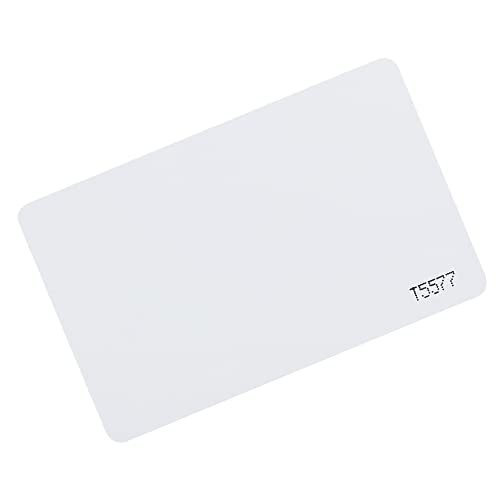 sourcing map ID Tarjeta RFID Proximidad 125KHz T5577 Regrabable Sin Contacto PVC 0.8mm Grueso para Puerta Entrada Acceso Control Sistema Blanco Paquete de 10