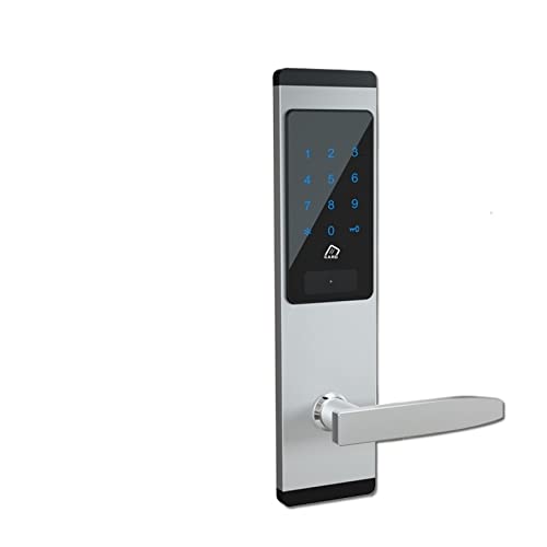 Astilla Color JCBL620 Smart Wireless TTlock App Bluetooth Cerradura de puerta Combinación electrónica digital NFC Cerradura de tarjeta IC for apartamento (Color : Sliver R pull out)