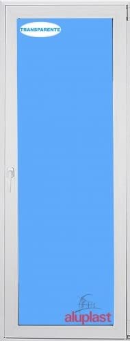 Puerta Balconera PVC 900x2100 Blanca Oscilobatiente Derecha Vidrio Transparente