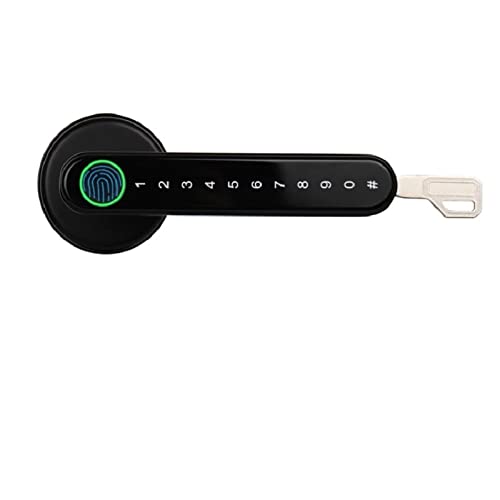 Cerradura Bluetooth TTLOCK Cerradura de puerta de casa inteligente, Compatible con Alexa Google Home Cerradura biométrica de huellas dactilares Cerradura de manija eléctrica Puerta de madera (Color :