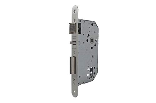 Tesa Assa Abloy 40306RHN Cerradura De Embutir Para Puertas De Madera Sin Cilindro Niquelado Entrada 60 mm, Frente Redondo 4030