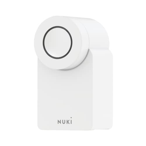 Nuki Smart Lock 3.0 - Cerradura de puerta inteligente para acceso sin llave sin remodelación, cerradura electrónica de puerta actualizable, certificado AV-TEST, blanco, 60 x 110 x 60 mm