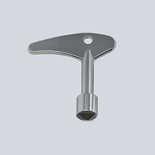 Skynotek - Llave de ascensor | Llave universal de emergencia para puertas de ascensor y montacargas | Diámetro interno 9 mm | Para válvulas de radiadores y cajas de control | Color plata | 1 Unidad