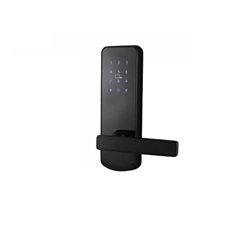 Hbao Bluetooth WiFi Security Safe Teclado electrónico RFID Cerradura de Puerta Inteligente sin Llave de Cerradura de la Puerta del hogar (Color : Black5050, Size : 72 * 230mm)