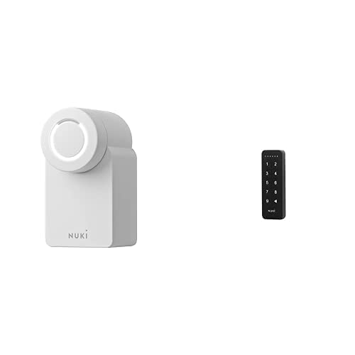 Nuki Smart Lock 3.0, Cerradura Inteligente para la Puerta de casa sin conversión + Cerradura Inteligente con código, extensión Smart para el Nuki Smart Lock