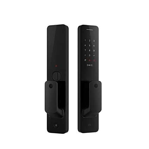 Compatible for Xiaomi Mijia Cerradura de puerta inteligente automática Huella digital biométrica Seguridad NFC Cerradura de puerta inteligente Trabajo Compatible for Apple HomeKit amp; Aplicación Mi H