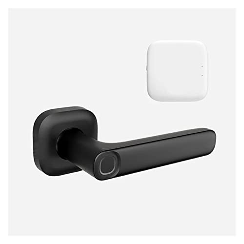 Cerradura de puerta inteligente R2 con huella dactilar/tarjeta NEC/aplicación de teléfono con bloqueo de pestillo compatible con Tuya/Compatible con Alexa/Compatible con Google Home ( Color : R2 and H