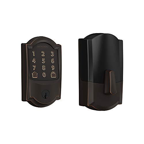 Schlage Encode Smart WiFi - Cerrojo de seguridad con borde Camelot en bronce envejecido