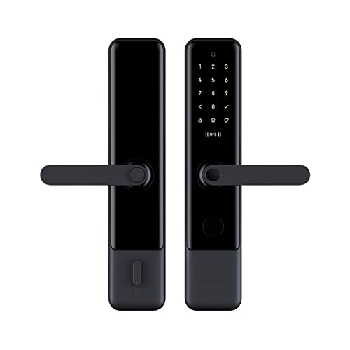 Cerradura de puerta N200 Cerradura de puerta inteligente Huella digital Bluetooth Código NFC Desbloqueo Enlace con timbre Cerradura de puerta inteligente (Color : N200 add NFC Card)