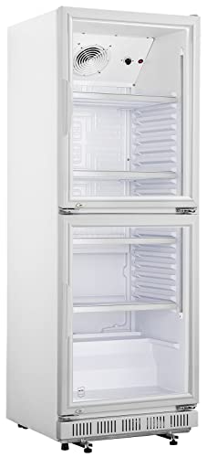 METRO Professional Frigorífico para bebidas GSC2360DD, plástico/acero/vidrio, 62x63.6x 175.3cm, 347L, enfr. estático, 180W, con cerradura, blanco