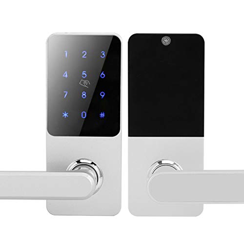 Cerradura de Puerta Electrónica Inteligente, Cerradura de Puerta Inteligente, Aplicación Bluetooth, Aplicación de Huellas, Control de Voz Remota Inteligente, para Amazon Alexa para Google