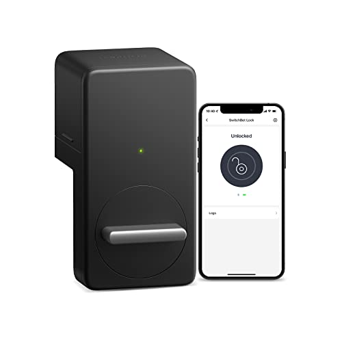 SwitchBot Smart Lock, cerradura de puerta electrónica con Bluetooth, cerradura de puerta inteligente para abrir la puerta sin llave sin tener que reemplazarla