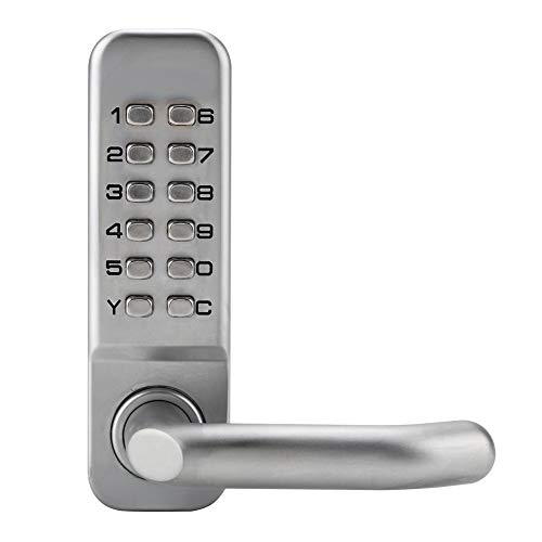 Cerradura con código de puerta de metal, cerradura de seguridad para puerta de pasador sin llave de 1 a 11 dígitos para casa, oficina, armario o garaje