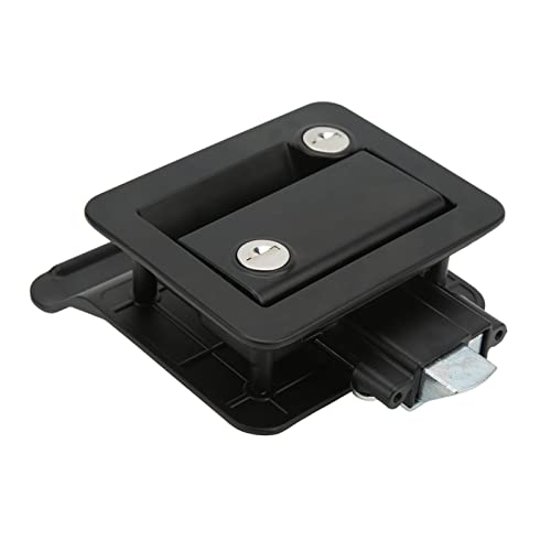 Cerradura para Puerta de Autocaravana, Cerrojo Integrado Resistente Al Desgaste, Cerradura de Puerta de Entrada de Remolque de Viaje de Alta Seguridad, Base Engrosada para Camión Camper(Negro)