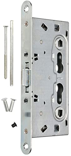 KOTARBAU® Cerradura de inserción para puertas de protección contra incendios, 72/65 mm, con cerradura antipánico, puertas de protección contra incendios
