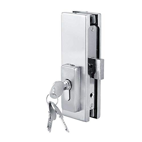 WCNMB Durable Cerradura de Seguridad antirrobo de la Puerta de Cristal Bloqueo de Piso de Acero Inoxidable para Puerta de Vidrio sin Marco de pivote Cerraduras de Hardware