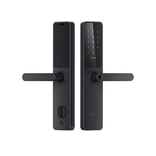 BKGDO Cerradura de Puerta Inteligente Aq A100 Pro Zigbee Bluetooth 5,0 Homekey desbloquear desbloqueo de Huellas Dactilares Trabajar con h-omekit Home (Color : 80-120mm)