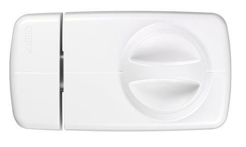 Abus 532702 7010 W - Cerrojo extra para puerta con pomo giratorio, color blanco