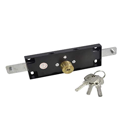 New Lon0167 cerradur de Destacados puerta enrollable montada eficacia confiable con tornillo de chavetero de media luna de metal negro con 3 llaves'(id:11b ee b6 138)