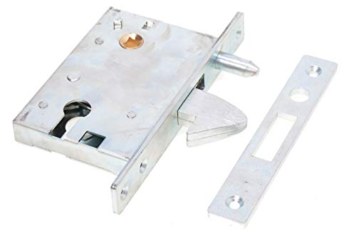 Aqbau ude Puerta Corredera 72/55-40 mm | Cerradura de Inserción para Puertas Interiores y Exteriores | Muy Sencillo para Montar