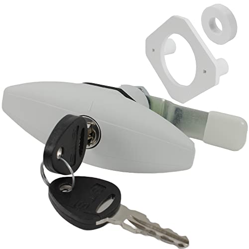 STS Push Lock Ellipse - Cerradura con solapa (249 L), color blanco