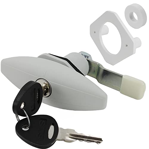 STS Push Lock Ellipse - Cerradura con solapa (color FIAT Bianco)