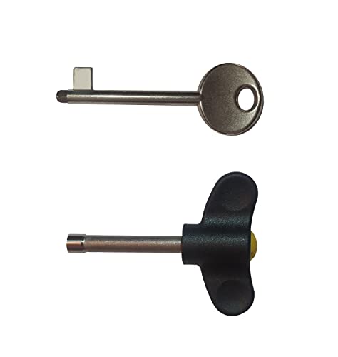 Llave antipánico - Para desbloquear cerraduras interiores con llave insertada y girada, seguridad para ancianos y niños (12,4 mm, una puerta, niquelado)