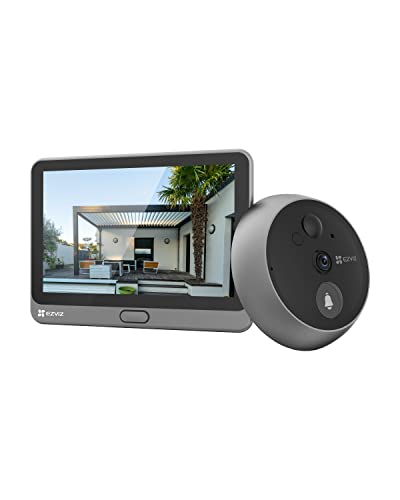 EZVIZ Mirilla Digital de Puerta con Pantalla Táctil a Color de 4.3'' Cámara Video Timbre Inalámbrico Monitor con Batería Recargable 4600mAh,PIR Detección de Movimiento,Audio Bidireccional,Modelo CP4