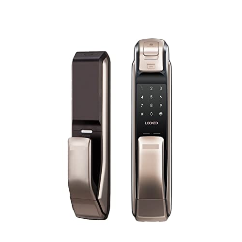 Compatible con Samsung Mast Digital Door Lock SHP-DP728 Push Pull Keyless Bluetooth Smartphone App Combination Lock (Color : Gold)