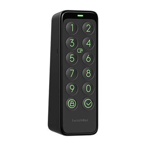 SwitchBot Smart Keypad para SwitchBot Door Lock, Cerradura de código para la Puerta Principal, Entrada sin Llave Mediante código de Acceso, IP65