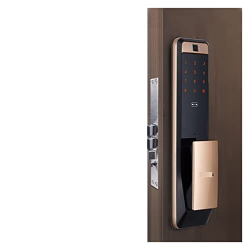 Compatible con Samsung Smart Digital Doorlock SHP-P72 Control remoto Bloqueo biométrico de huellas dactilares con APP Seguridad Cerraduras inteligentes for el hogar (Color : Silver Pull)