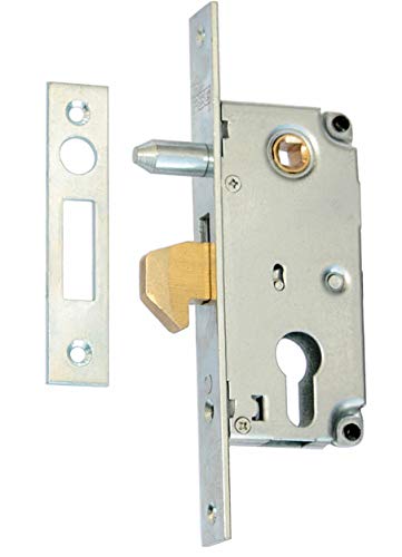 Cerradura de gancho para puerta corredera 72/30 con mandril guía