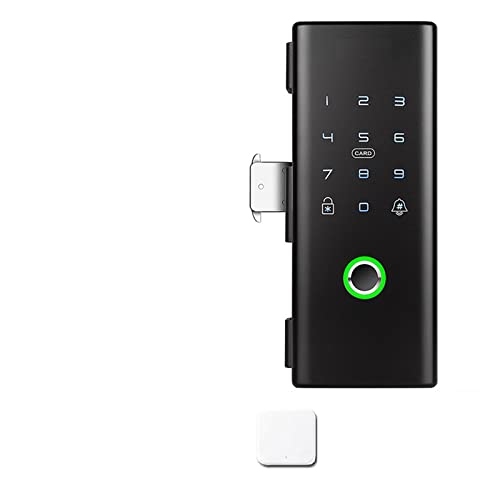 Cerradura de puerta inteligente Bluetooth Compatible con Wifi Alexa Cerradura de puerta de vidrio corrediza Cerradura de puerta de madera Cerradura de huella digital de hotel TTLock Google Home (Colo