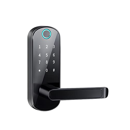 Cerradura de puerta Aplicación TTlock Teclado inteligente de entrada sin llave Huella digital Código biométrico Cerradura de puerta Contraseña Cerradura de puerta digital Cerradura de puerta inteligen