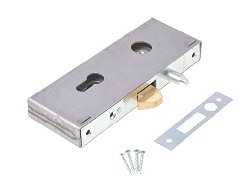 Aqbau Cerradura de Inserción 72/40 mm con Caja para Cerradura |Cerradura Metálica De Puerta para Aplicar en Puertas Correderas