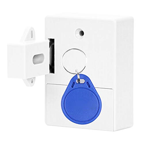 Gelentea Smart Lock, Sensor inteligente universal de cerradura de gabinete sin llave, para cajón de taquilla inteligente detección de inducción Gabinete cerradura de puerta de armario (blanco)