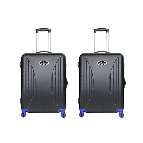 Vivien Kondor - Maleta de viaje (2 unidades) con cerradura TSA y puerto de carga USB, Black, Small (Cabin Case), Juego de equipaje