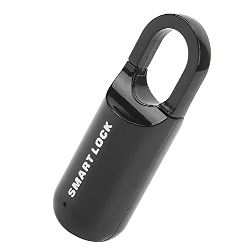 Candado de Seguridad sin Llave, Candado de Huellas Dactilares de Aleación de Zinc 10 Piezas Capacidad de Huellas Dactilares Carga USB para Puertas para Mochilas para Gabinetes para(negro)