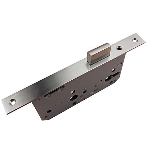 Cuerpo de cerradura de mortaja, cerradura de puerta de 55/60 mm para puerta corrediza/aluminio/madera, color plateado