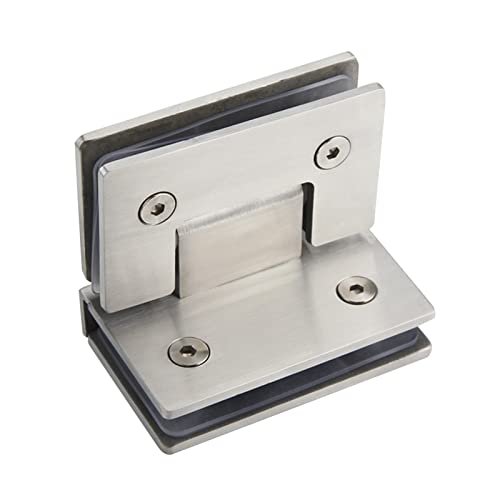 cerradura puerta corredera de cristal,abrazadera d Bisagra de acero inoxidable 304 for baños de puerta de vidrio de 90 grados, Clip de fijación de vidrio, bisagras de vidrio templado de doble cara for