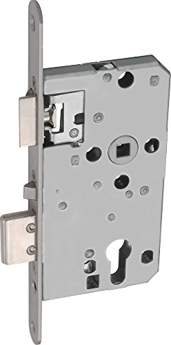 Abus 455513 TKZ40 - Cerradura empotrable para Puerta (Apertura Derecha y Apertura Izquierda), Color Plateado