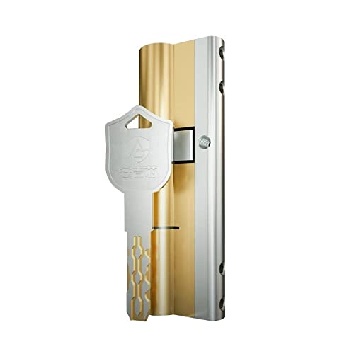 FIQARO Bombin Cerradura,Cilindro Cerradura Seguridad Cilindro de Cerradura de Puerta de Entrada de Seguridad de reemplazo de Cerradura de Grado C con 10 Llaves (Color : 130mm)