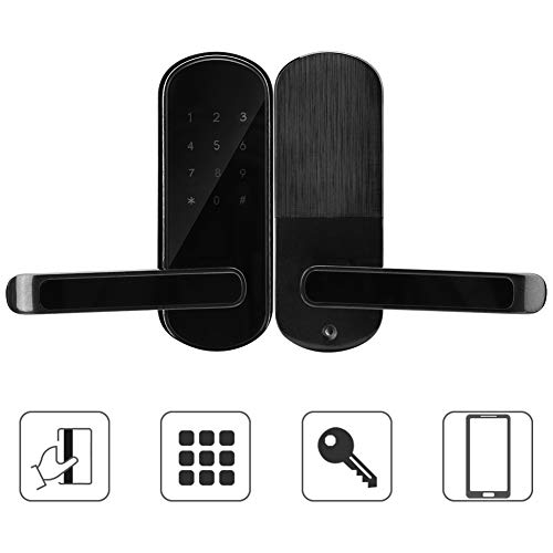 Cerradura de puerta inteligente, electrónica inteligente Bluetooth con contraseña, cerradura de puerta, soporte, aplicación, control remoto, impermeable, teclado digital sin llave, cerraduras de códig