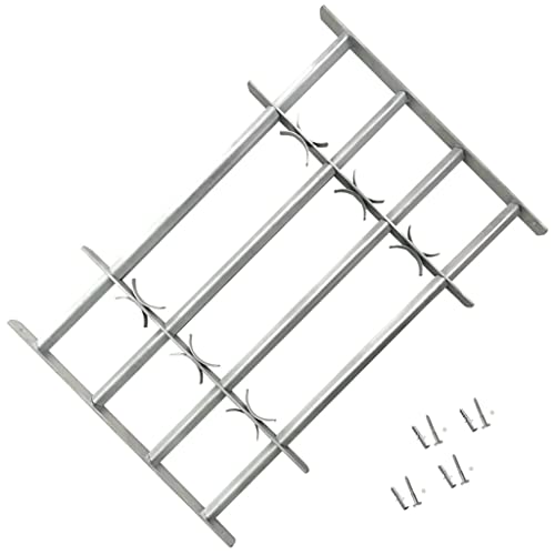 vidaXL Reja de Seguridad para Ventanas Ajustable con 4 Travesaños 1000-1500mm