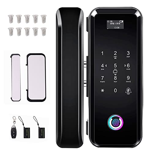 Smart Door Lock Touch, 4 en 1 Wireless Fingerprint Door Lock Control remoto, tarjetas IC y contraseña, cerraduras de puerta sin llave Cerradura de puerta de entrada y cerraduras de teclado