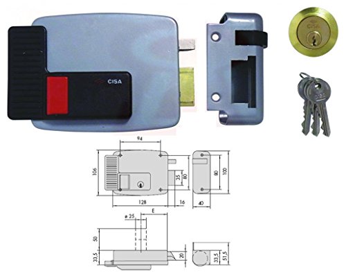 Cerradura Eléctrica de Aplicar Cisa Art. 11670 Medida Hacia Sx 60 mm