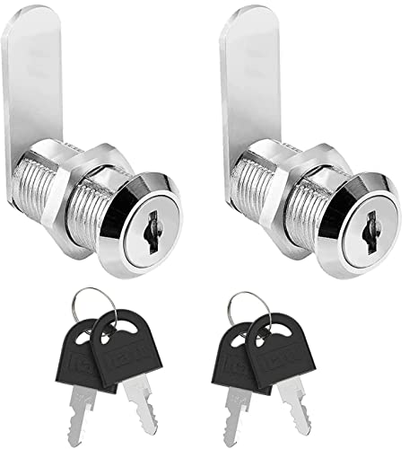 2 Piezas Cerradura de Buzón, Cerradura de Levas de Armario, Cerradura de Seguridad para Buzón, Cerradura para Taquilla para Puerta Cajones Armarios Ventanas (25MM)