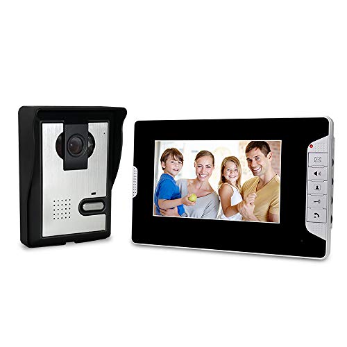 uoweky 7 '' TFT LCD Color Wired Video Doorbell Intercom 700TVL House Door Phone for Private Home Night Vision Peephole (Modelo B)