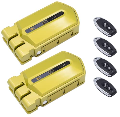 Duo Cerraduras Invisibles Golden Shield Alarm 95db con 4 mandos incopiables