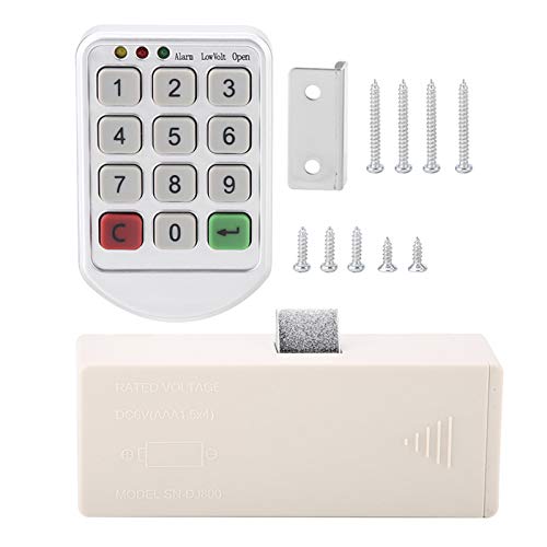 Juego de juego de cerradura electrónica para gabinete, panel de plástico ABS, contraseña inteligente electrónica digital, número de teclado, cerradura de código de puerta de gabinete para gabinetes de